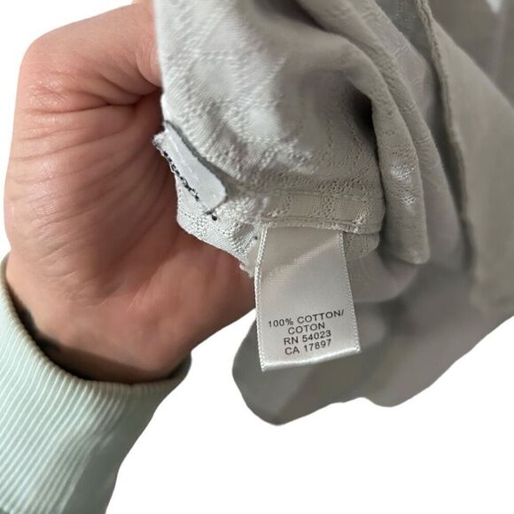 Banana Republic Argyle Knit Collared Long Sleeve Button-Down Shirt Gray Size XL - Picture 11 of 11